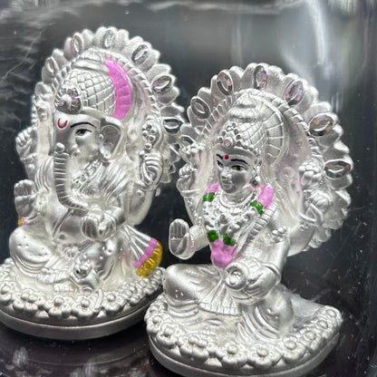 Ganesh/Laxmi Pure 999 Silver Murti