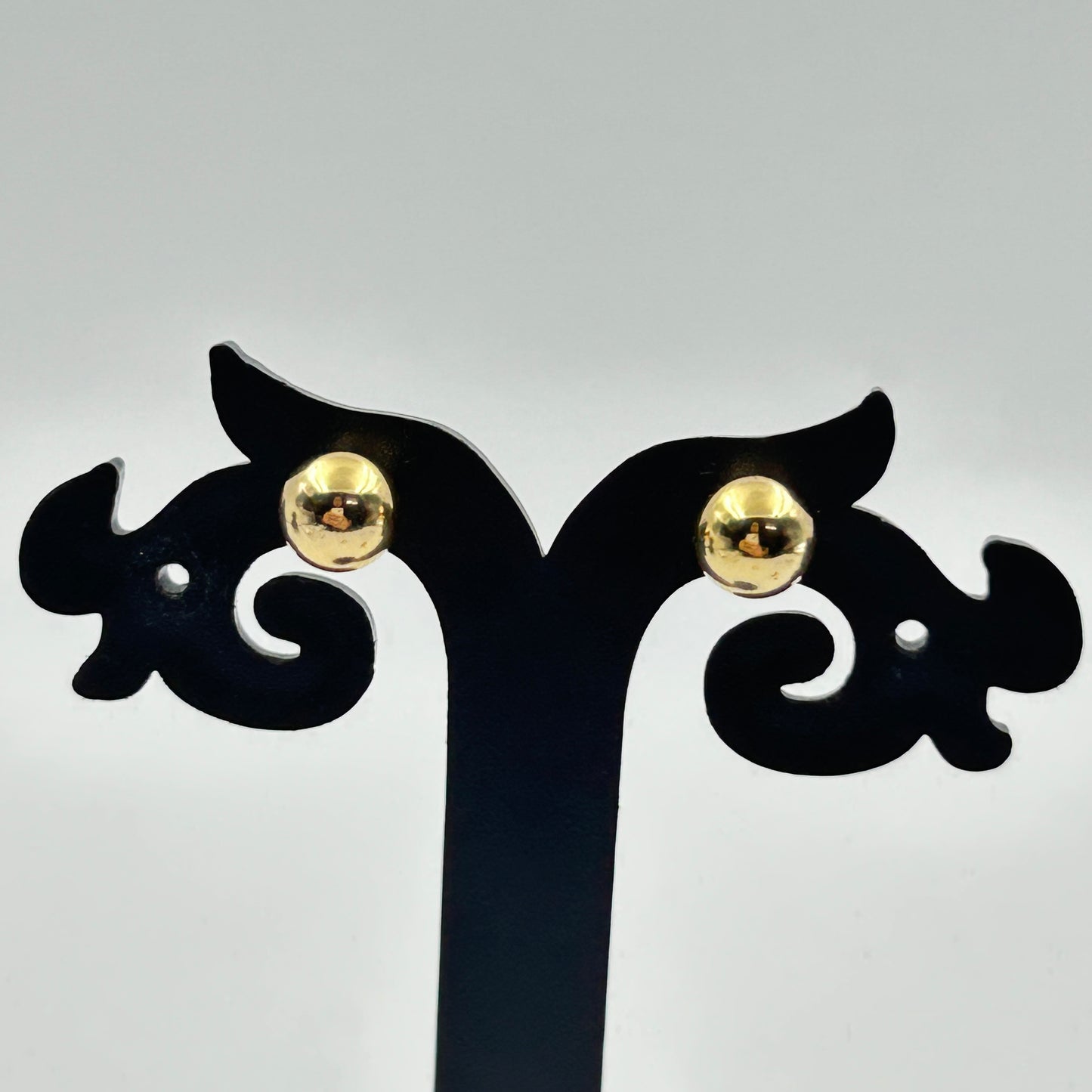 Two in One Earring Stud and Hoop 18K Yellow Gold Plated