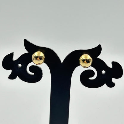 Two in One Earring Stud and Hoop 18K Yellow Gold Plated