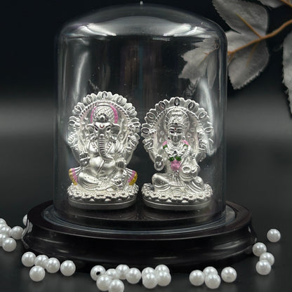 Ganesh/Laxmi Pure 999 Silver Murti