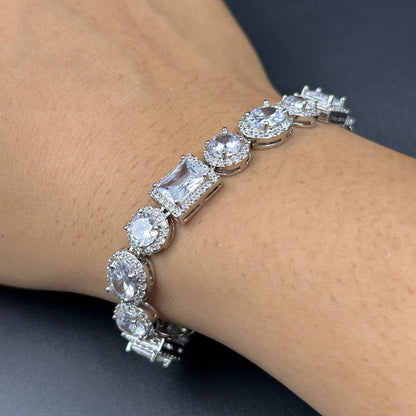 Women's 18k White Gold Plated Bracelet