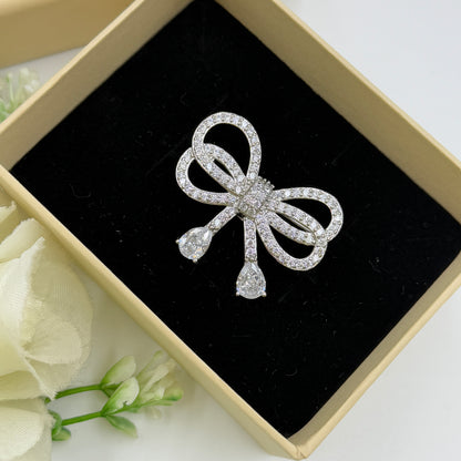 925 BOW Brooch for women - Women's Saree Pin