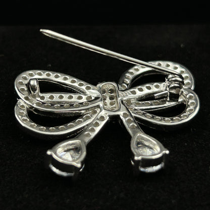 925 BOW Brooch for women - Women's Saree Pin