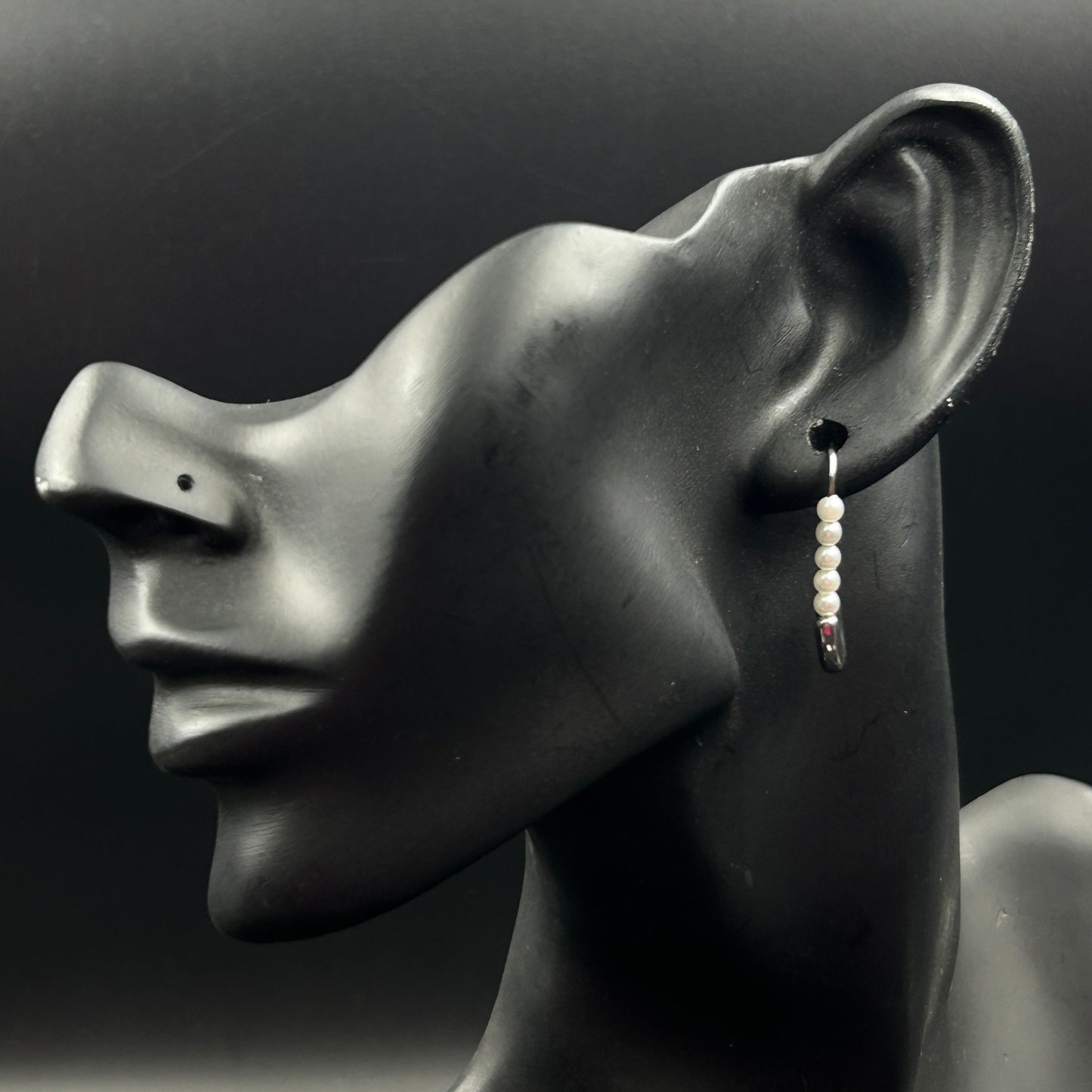 Safety Pin Earring 18K Yellow/White Gold Plated
