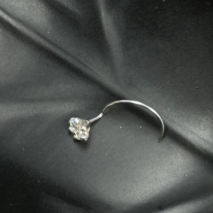 Minimal Diamond Nose Pin - 925 Silver Nose Pin