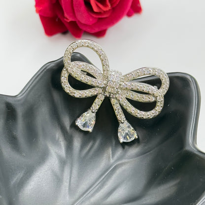 925 BOW Brooch for women - Women's Saree Pin