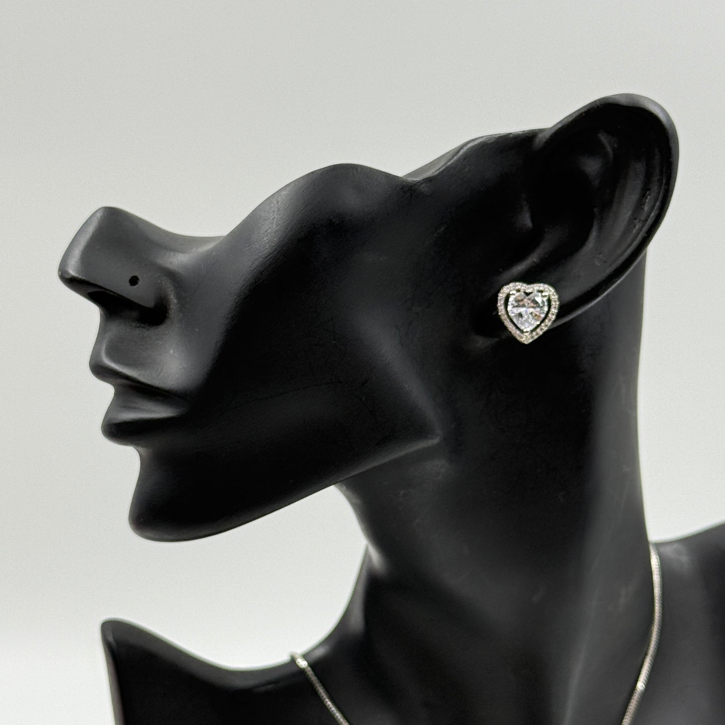 Heart Pendant Set 18k Gold Plated Pendant with Earrings