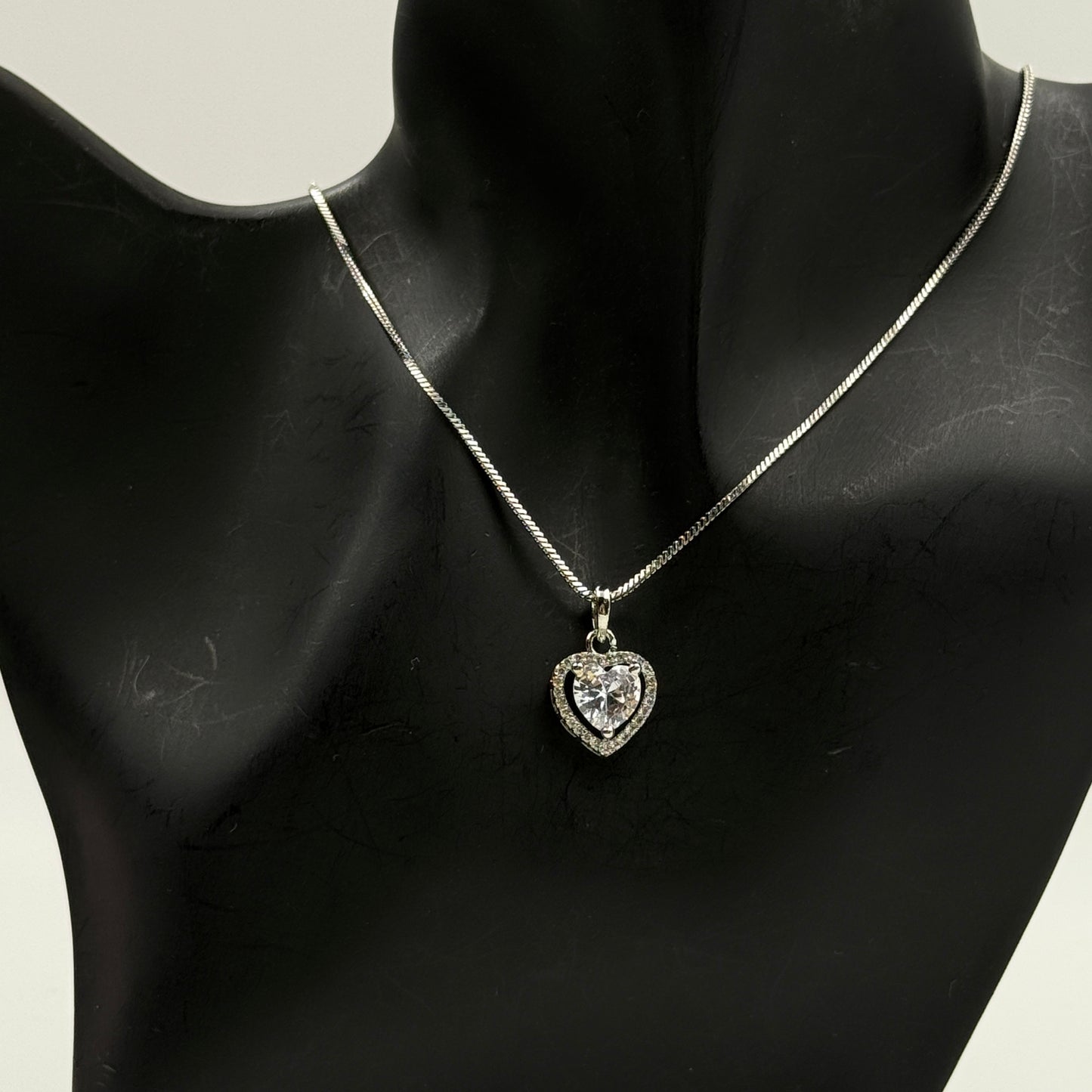Heart Pendant Set 18k Gold Plated Pendant with Earrings