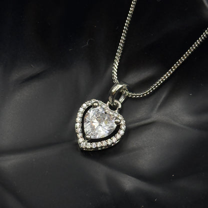 Heart Pendant Set 18k Gold Plated Pendant with Earrings
