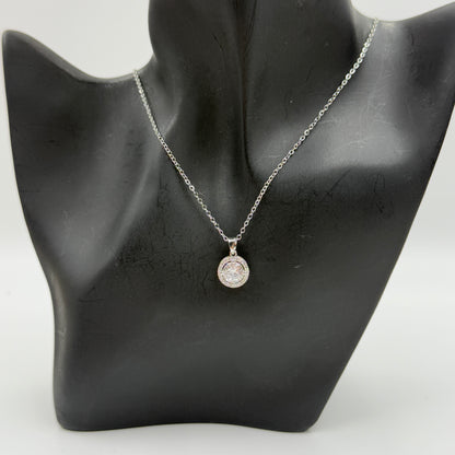 18k Gold Plated Women's Minimal Pendant Round