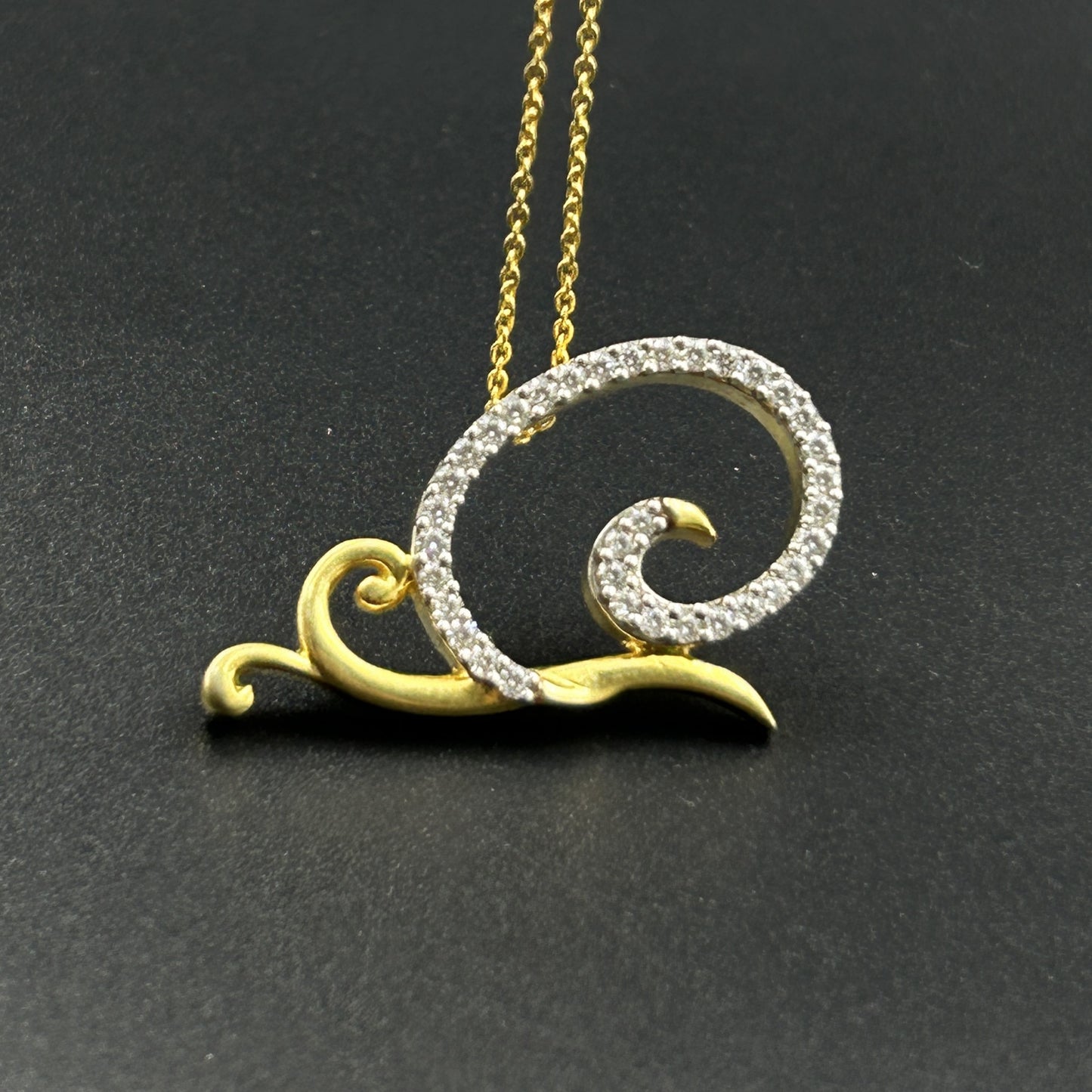 Yellow Gold Snail Pendant