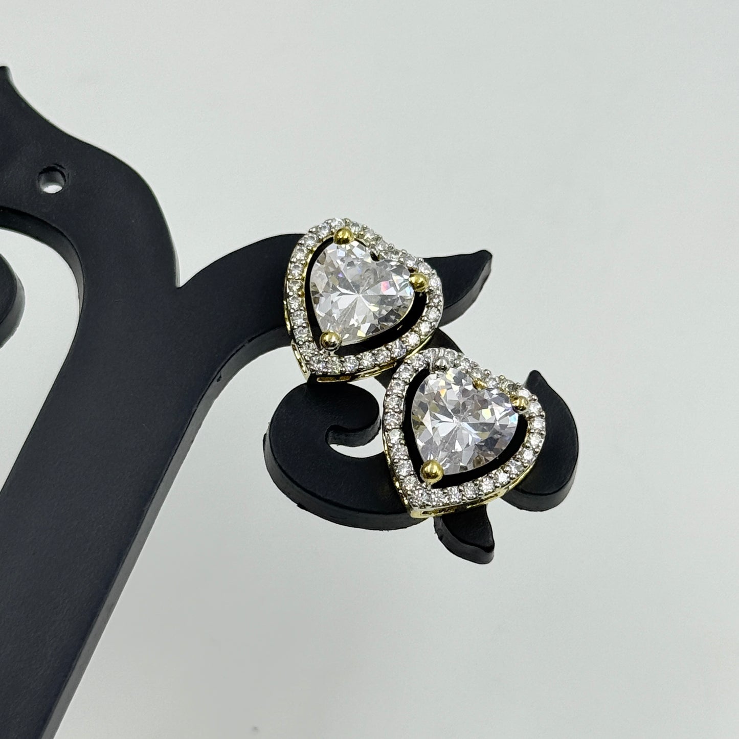Heart Pendant Set 18k Gold Plated Pendant with Earrings