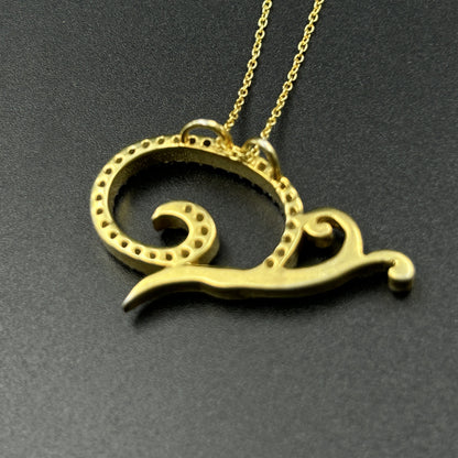 Yellow Gold Snail Pendant