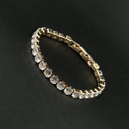 Women's Solitaire 18kt Gold Plated Bracelet