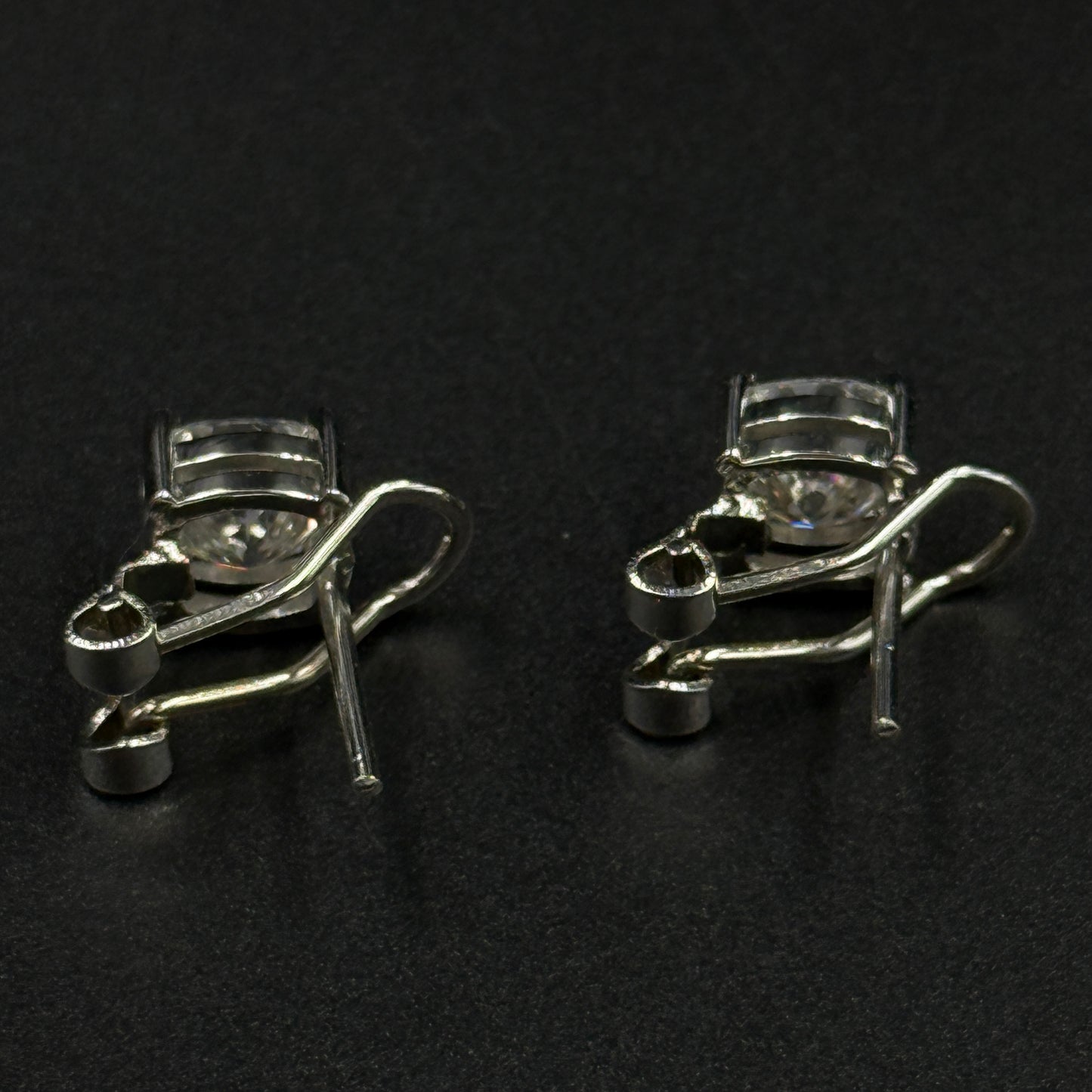 925 Silver Stud Earrings - Real Moissanite Earrings