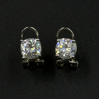 925 Silver Stud Earrings - Real Moissanite Earrings