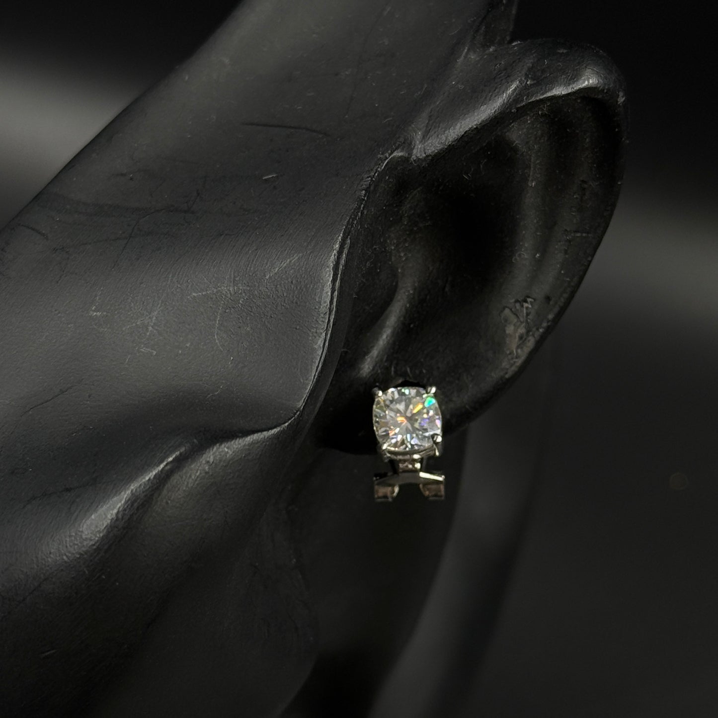 925 Silver Stud Earrings - Real Moissanite Earrings