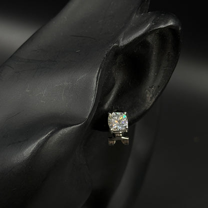 925 Silver Stud Earrings - Real Moissanite Earrings