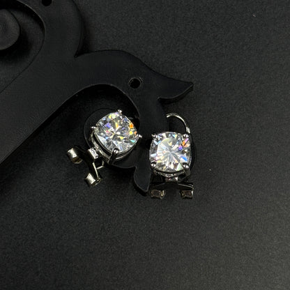 925 Silver Stud Earrings - Real Moissanite Earrings