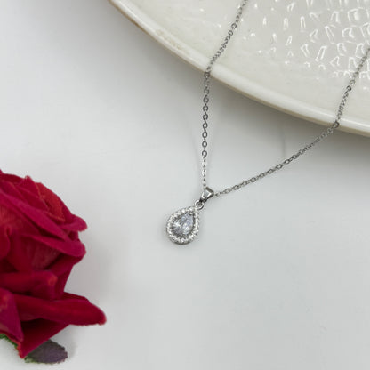 18k Gold Plated Women's Minimal Pendant Pear