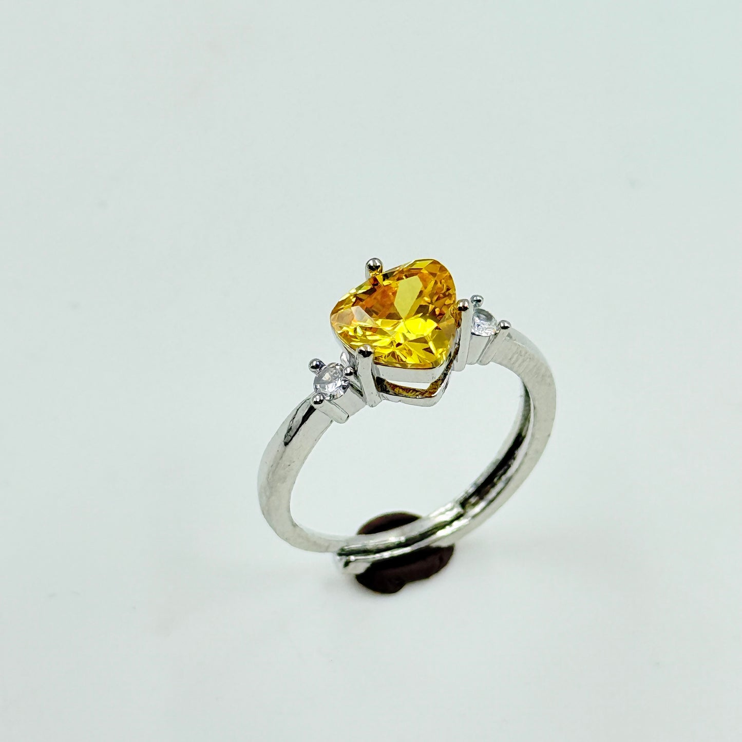 Women’s Yellow Diamond Ring 18k Gold Plated