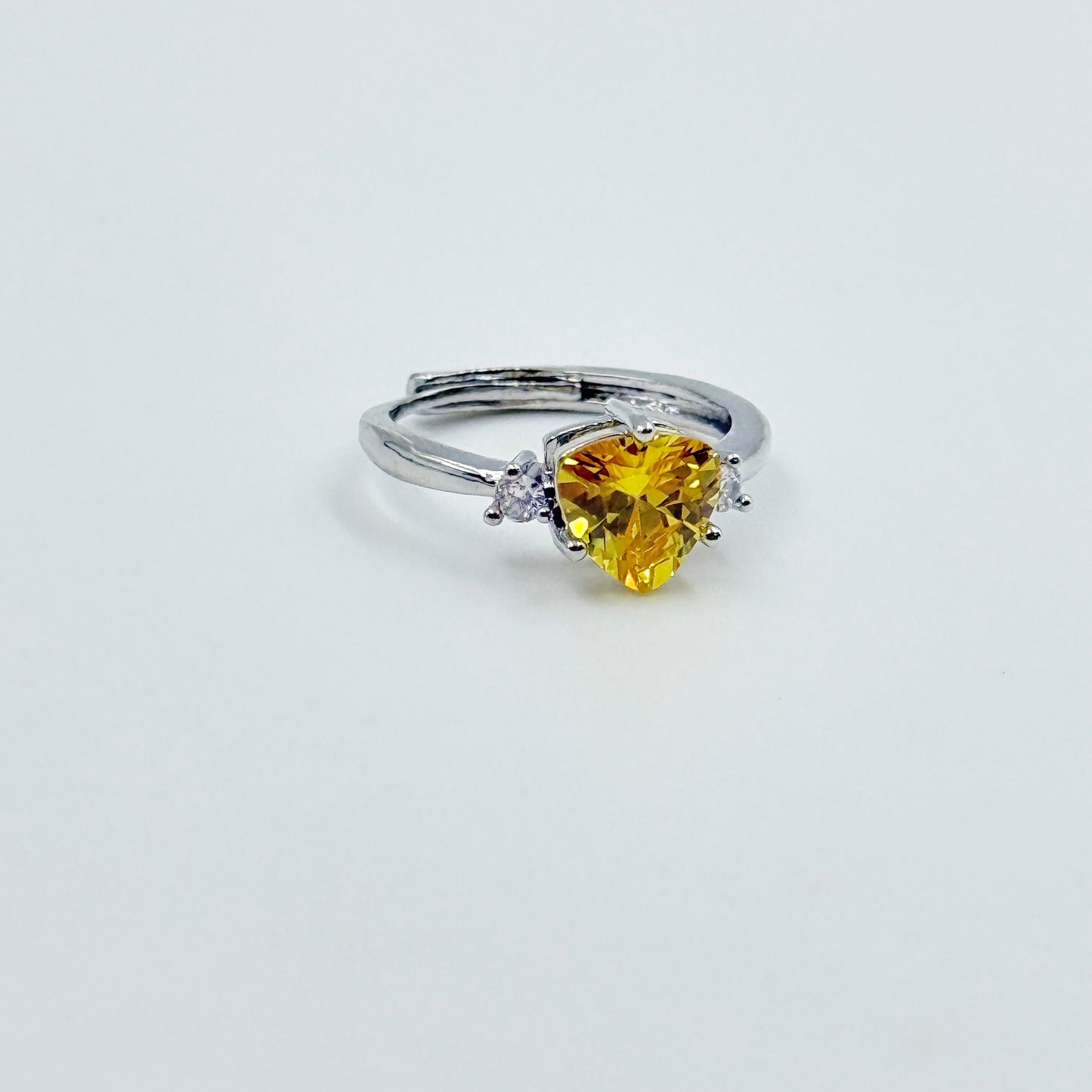Women’s Yellow Diamond Ring 18k Gold Plated