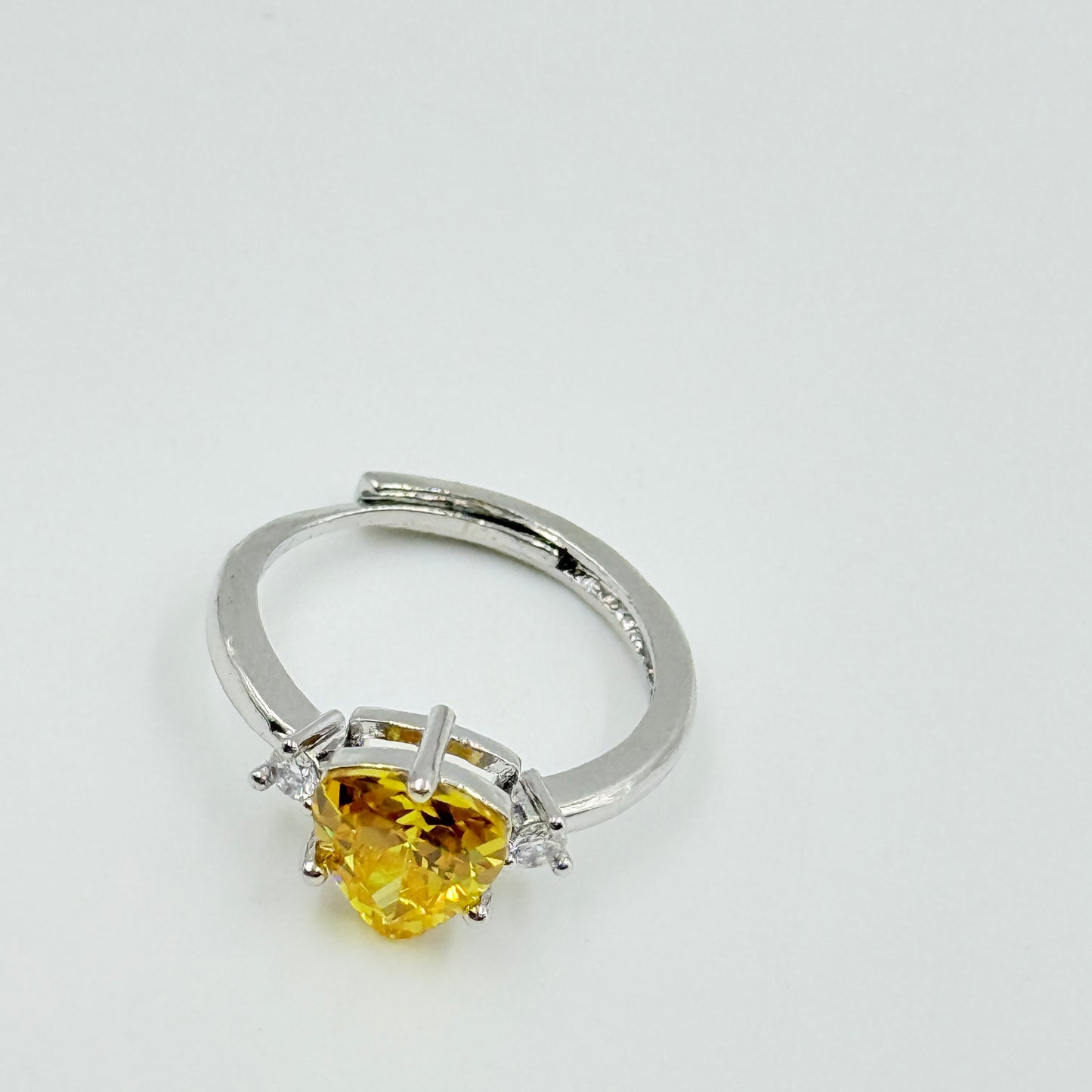 Women’s Yellow Diamond Ring 18k Gold Plated