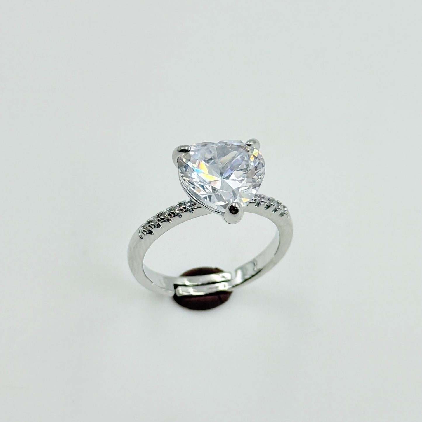 Women’s Diamond Heart Ring 18k Gold Plated