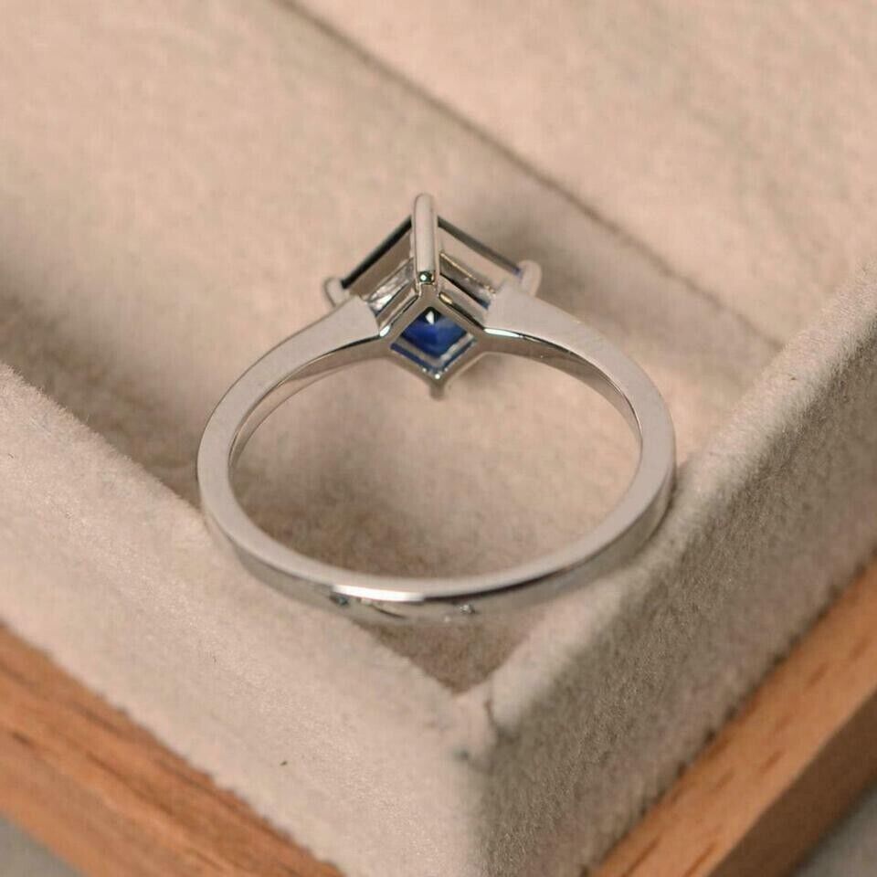 Silver Ring - Blue Sapphire Women's Ring