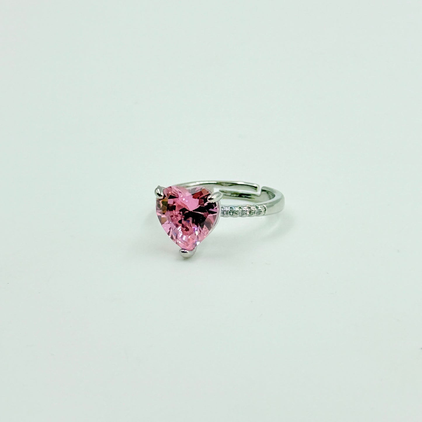 Women’s Diamond Heart Ring 18k Gold Plated