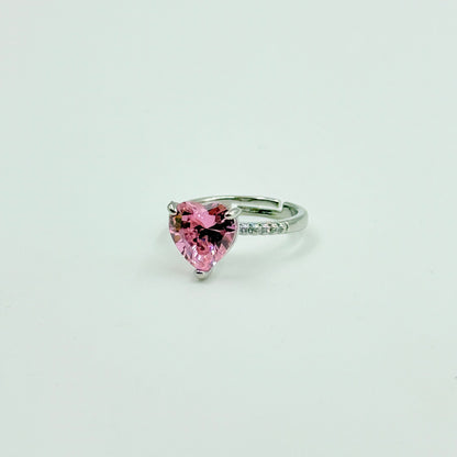 Women’s Diamond Heart Ring 18k Gold Plated