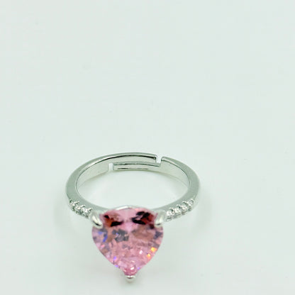 Women’s Diamond Heart Ring 18k Gold Plated