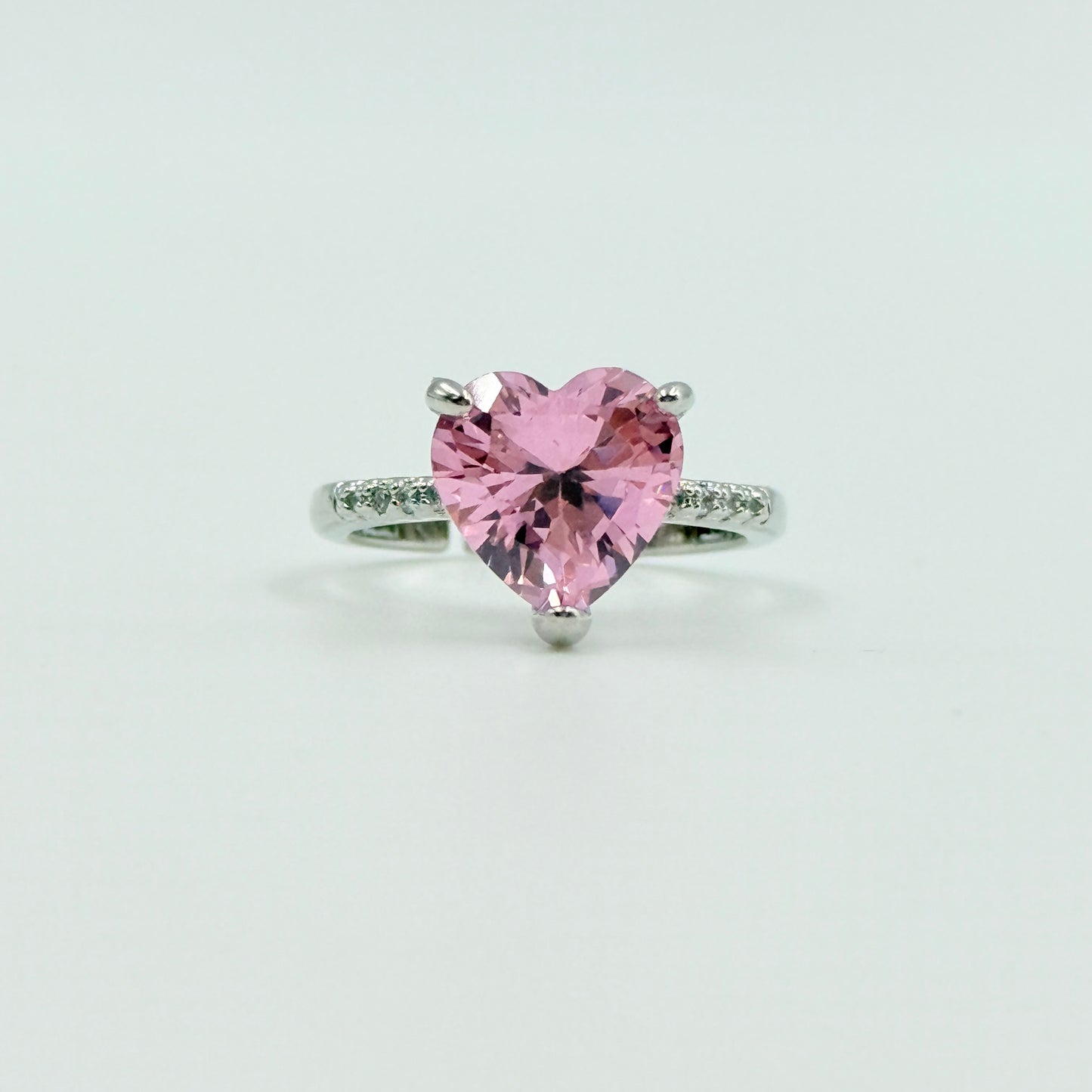 Women’s Diamond Heart Ring 18k Gold Plated