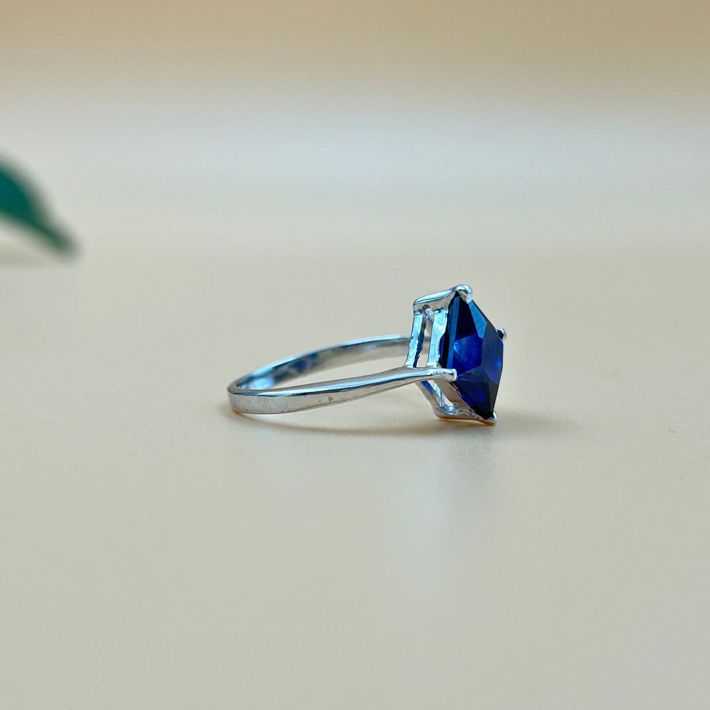 Silver Ring - Blue Sapphire Women's Ring