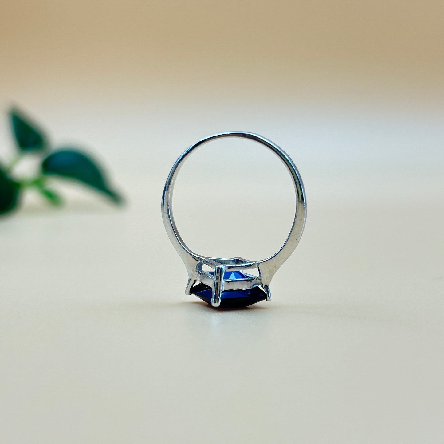 Silver Ring - Blue Sapphire Women's Ring