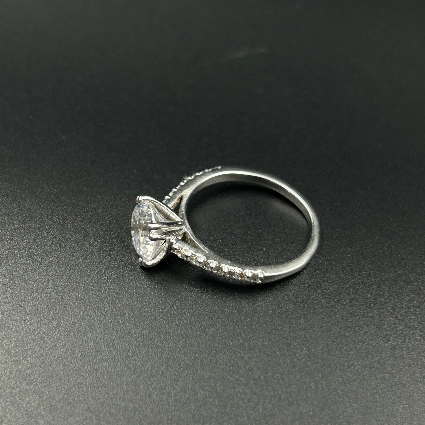 Silver Solitaire Ring For Women