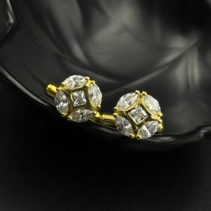 Men's Diamond Cufflink - Sterling Silver