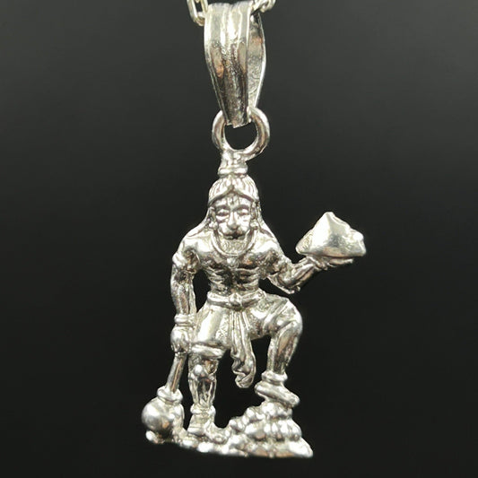 Silver Hanuman Pendant - Sterling Silver