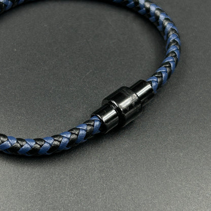 Men's Blue Belt Stainless Steel Bracelet