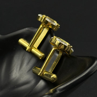 Men's Diamond Cufflink - Sterling Silver