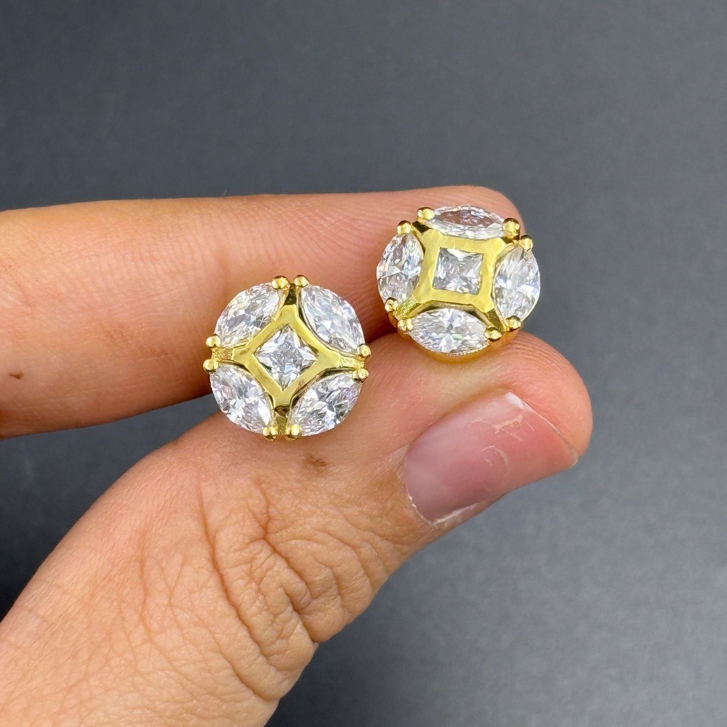 Men's Diamond Cufflink - Sterling Silver