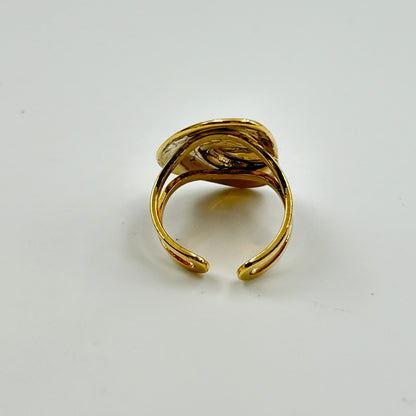 18k Yellow Gold Plated Cocktail Ring
