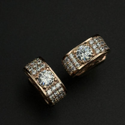 Men's Silver Cufflink - Rose Gold Plated