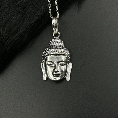 Silver Buddha Pendant - Sterling Silver