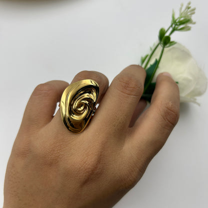 18k Yellow Gold Plated Cocktail Ring