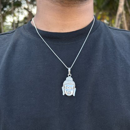 Silver Buddha Pendant - Sterling Silver