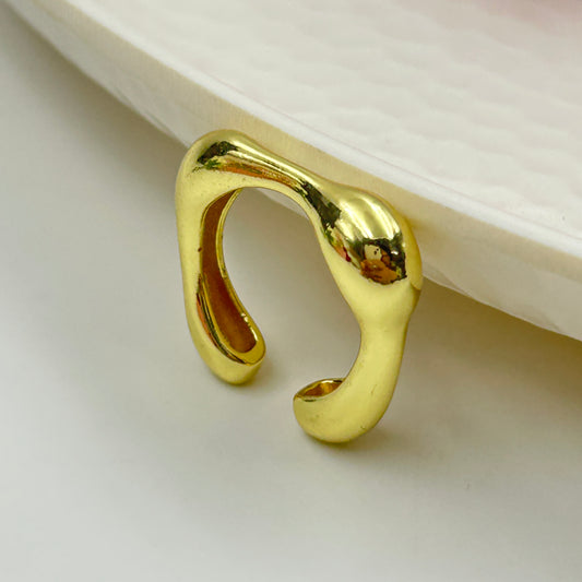 Women's Ring 18k Yellow Gold Plated Square Ring