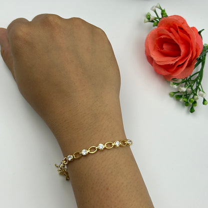 Yellow Gold Silver Bracelet