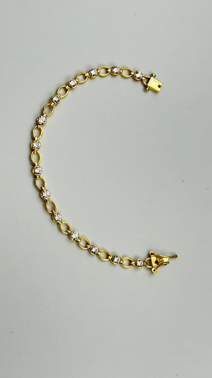 Yellow Gold Silver Bracelet