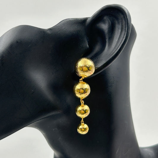 18k Gold Plated Bubble Earring Dangle Earring for Women